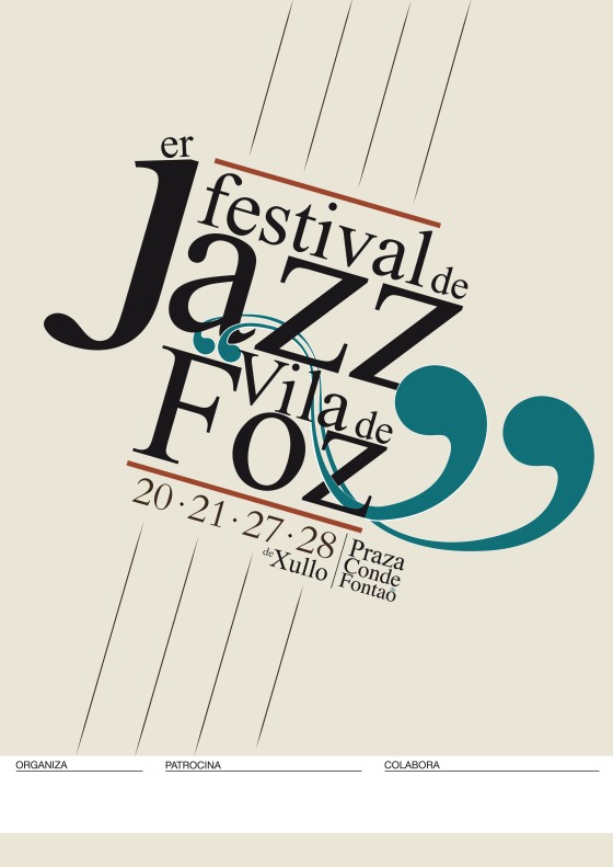 Cartel oficial do I Festival de Jazz "Vila de Foz"